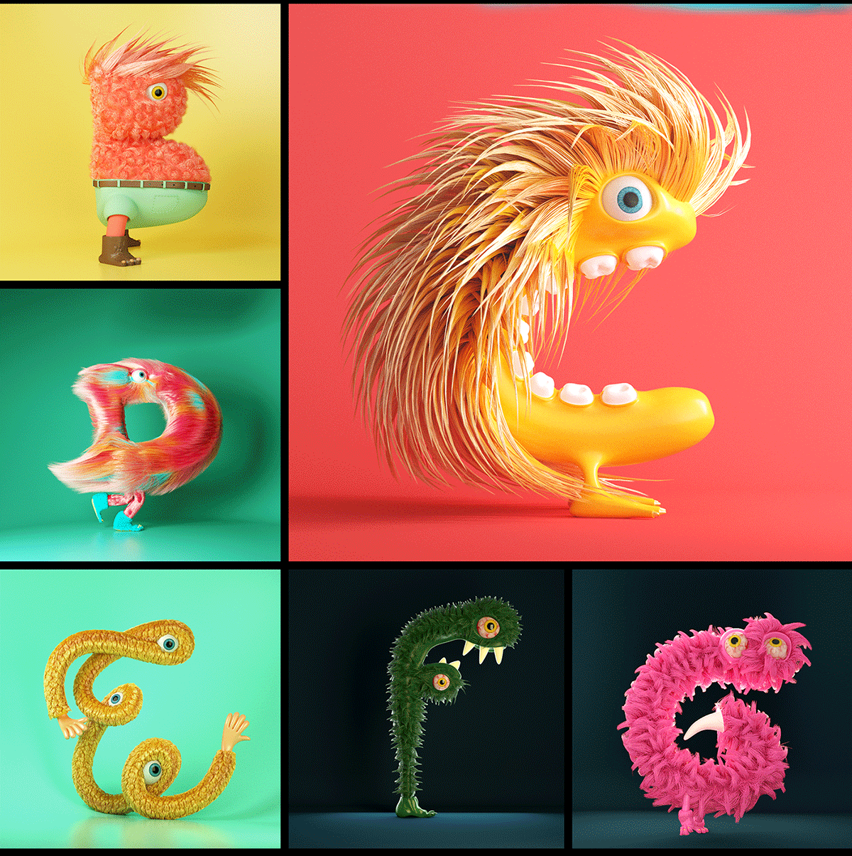 &ldquo;Furry Alphabet&rdquo;吉祥物品牌設(shè)計(jì)形象  字母吉祥物設(shè)計(jì)展示