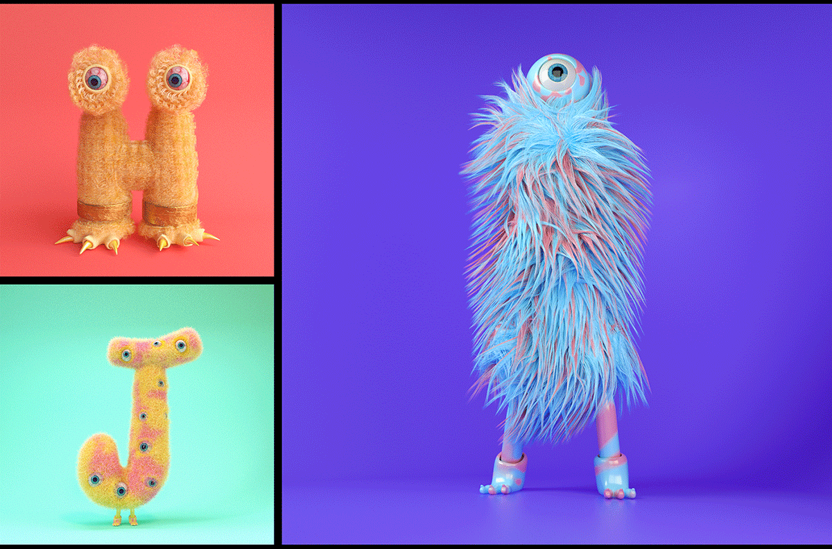 &ldquo;Furry Alphabet&rdquo;吉祥物品牌設(shè)計(jì)形象  字母吉祥物設(shè)計(jì)展示