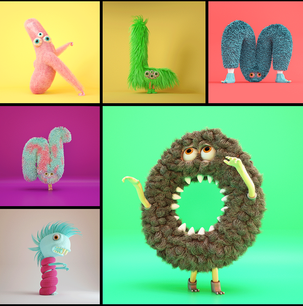 &ldquo;Furry Alphabet&rdquo;吉祥物品牌設(shè)計(jì)形象  字母吉祥物設(shè)計(jì)展示