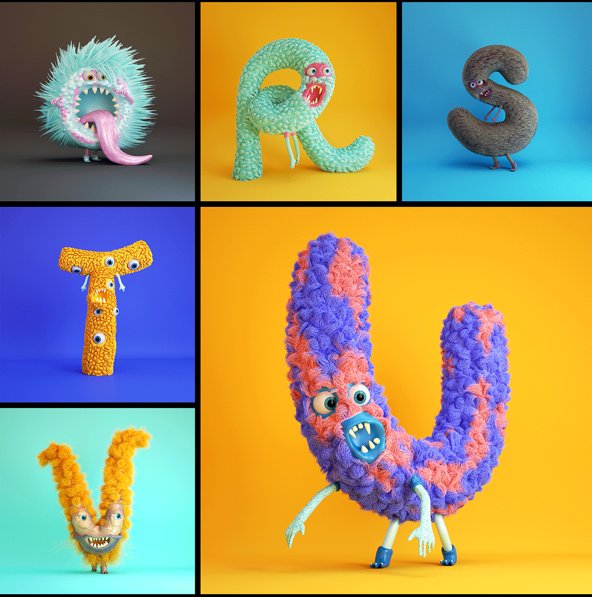 &ldquo;Furry Alphabet&rdquo;吉祥物品牌設(shè)計(jì)形象  字母吉祥物設(shè)計(jì)展示