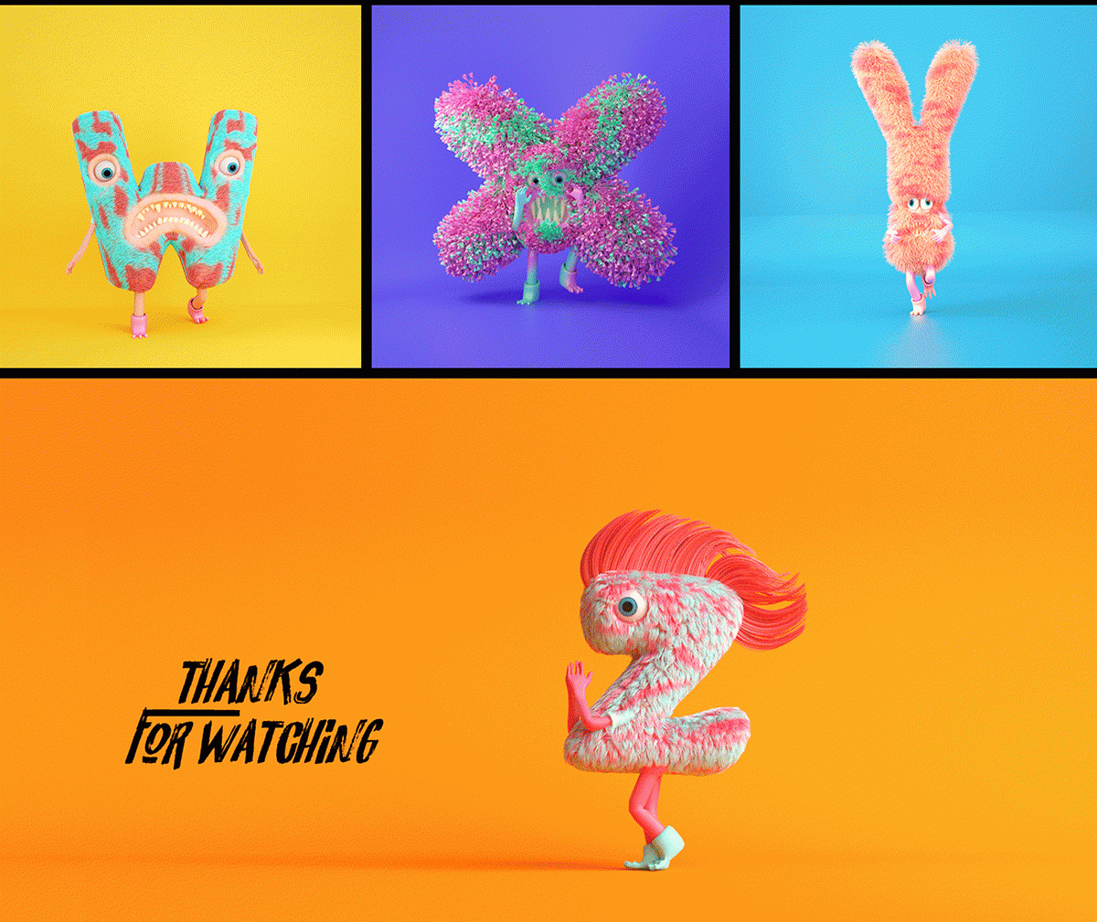 &ldquo;Furry Alphabet&rdquo;吉祥物品牌設(shè)計(jì)形象  吉祥物設(shè)計(jì)展示